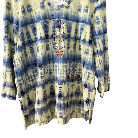 The Added Touch Unique Wearable Art Boxy Artsy Tunic Top Size Medium New - Picture 2 of 13